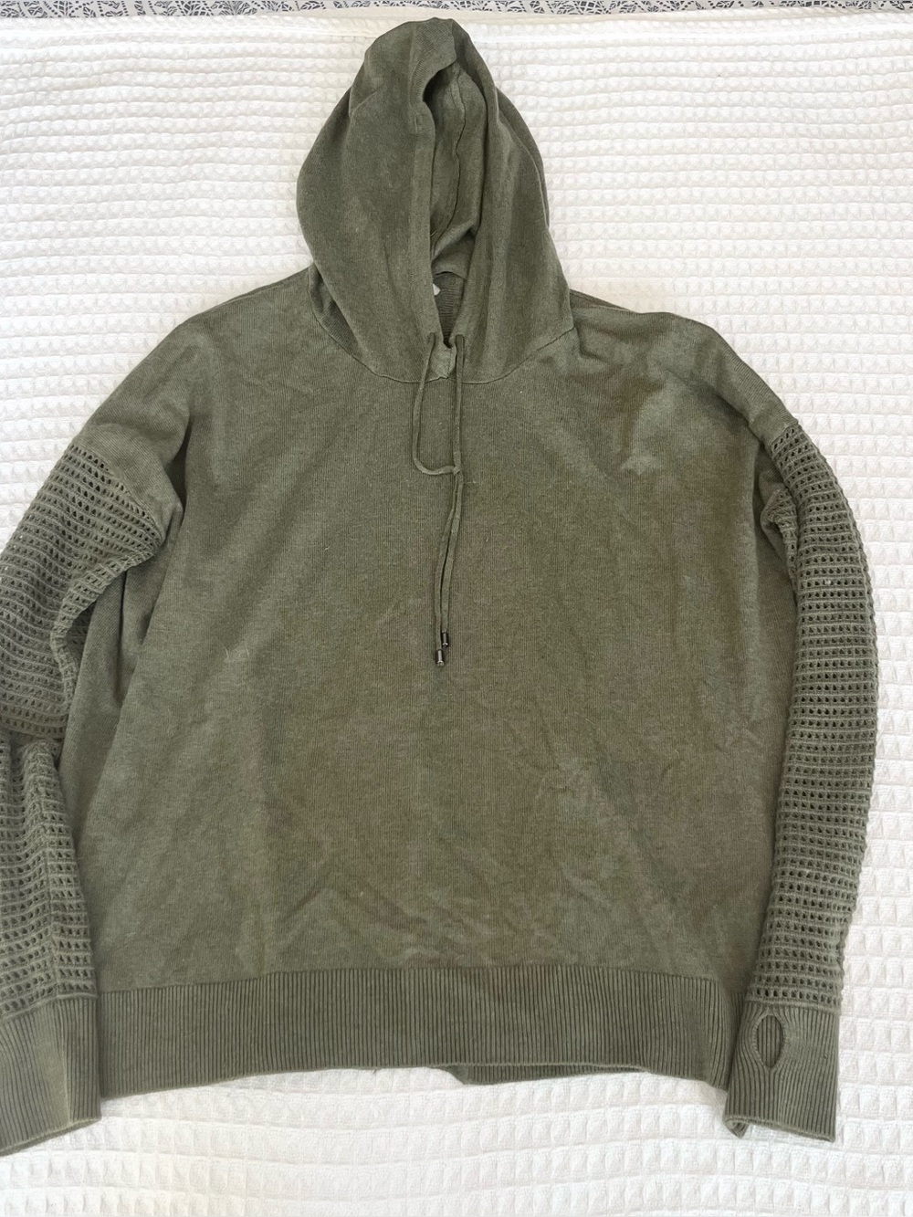 Stitches & Stripes Olive Hooded Sweater size medium